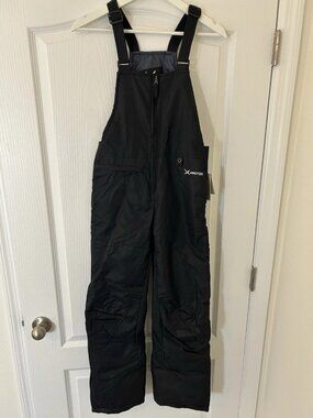 Arctix Kids Insulated Winter Snow Bib Overalls Size L 14/16 Black NWT